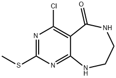 4-CHLORO-2-(METHYLTHIO)-6,7,8,9-TETRAHYDRO-5H-PYRIMIDO[4,5-E][1,4]DIAZEPIN-5-ONE 구조식 이미지