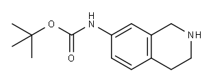 Tert-butyl 1,2,3,4-tetrahydroisoquinolin-7-ylcarbamate 구조식 이미지