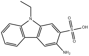 3-아미노-9-에틸-9H-카르바졸-2-술폰산 구조식 이미지
