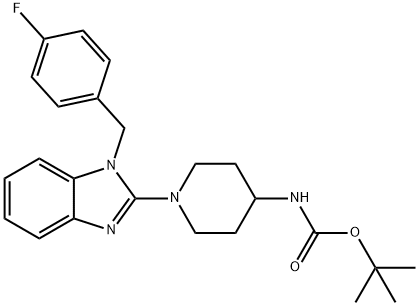 4-BOC-AMINO-1-[1-(4-FLUORO-BENZYL)-1H-BENZOIMIDAZOL-2-YL]-PIPERIDINE Structure
