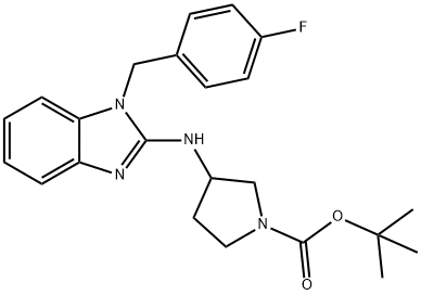 1-BOC-3-[1-(4-FLUORO-BENZYL)-1H-BENZOIMIDAZOL-2-YLAMINO]-PYRROLIDINE Structure