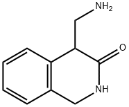 4-(아미노메틸)-1,2-디하이드로이소퀴놀린-3(4H)-온 구조식 이미지