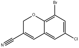 8-BROMO-6-CHLORO-2H-CHROMENE-3-CARBONITRILE Structure