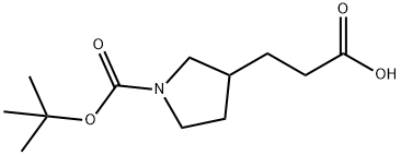 3-(1-(Tert-butoxycarbonyl)pyrrolidin-3-yl)propanoic acid Structure