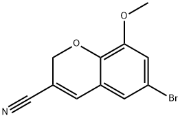 6-BROMO-8-METHOXY-2H-CHROMENE-3-CARBONITRILE Structure