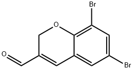 6,8-DIBROMO-2H-크롬-3-카르발데하이드 구조식 이미지