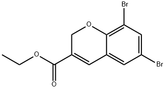 6,8-DIBROMO-2H-CHROMENE-3-CARBOXYLIC ACID ETHYL ESTER Structure