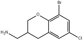 (8-BROMO-6-CHLORO-CHROMAN-3-YL)-METHYLAMINE Structure