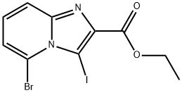 5-BROMO-3-IODO-IMIDAZO[1,2-A]PYRIDINE-2-CARBOXYLIC ACID ETHYL ESTER Structure