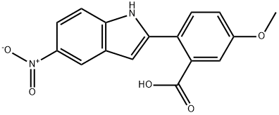 5-METHOXY-2-(5-NITRO-1H-INDOL-2-YL)BENZOIC ACID Structure