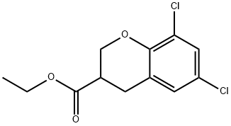 6,8-DICHLORO-CHROMAN-3-CARBOXYLIC ACID ETHYL ESTER Structure