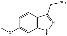 6-METHOXY-1H-INDAZOL-3-YL-메틸아민 구조식 이미지