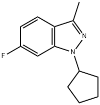 1-CYCLOPENTYL-6-FLUORO-3-METHYL-1H-INDAZOLE Structure