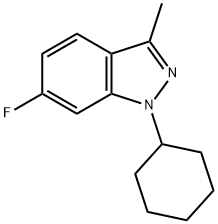 1-CYCLOHEXYL-6-FLUORO-3-METHYL-1H-INDAZOLE 구조식 이미지