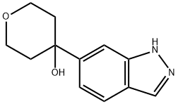 4-(1H-인다졸-6-YL)-테트라히드로-피란-4-OL 구조식 이미지