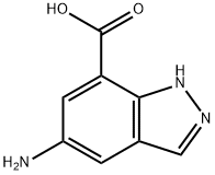 5-아미노-1H-인다졸-7-카르복실산 구조식 이미지