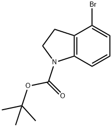 4-BROMO-2,3-DIHYDRO-INDOLE-1-CARBOXYLIC ACID TERT-BUTYL ESTER Structure