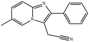 (6-METHYL-2-PHENYL-IMIDAZO[1,2-A]PYRIDIN-3-YL)-아세토니트릴 구조식 이미지