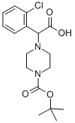 4-[CARBOXY-(2-CHLORO-PHENYL)-METHYL]-PIPERAZINE-1-CARBOXYLIC ACID TERT-BUTYL ESTER HYDROCHLORIDE Structure