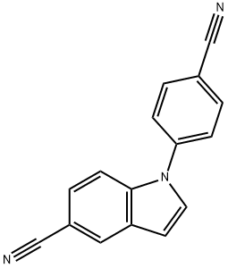 1-(4-CYANO-PHENYL)-1H-INDOLE-5-CARBONITRILE Structure