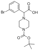 2-(4-BOC-PIPERAZINYL)-2-(3-BROMO-PHENYL)ACETIC ACID Structure
