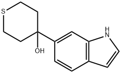 4-(1H-INDOL-6-YL)-TETRAHYDRO-2H-THIOPYRAN-4-OL Structure