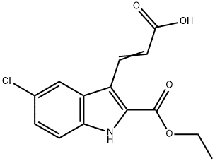 ETHYL 3-(2-CARBOXY-VINYL)-5-CHLORO-1H-INDOLE-2-CARBOXYLATE 구조식 이미지