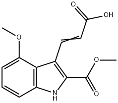 METHYL 3-(2-CARBOXY-VINYL)-4-METHOXY-1H-INDOLE-2-CARBOXYLATE 구조식 이미지