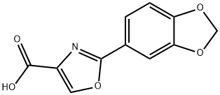 2-BENZO[1,3]DIOXOL-5-YL-OXAZOLE-4-CARBOXYLIC ACID 구조식 이미지