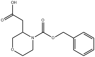 3-카르복시메틸-모르폴린-4-카르복실산벤질에스테르 구조식 이미지