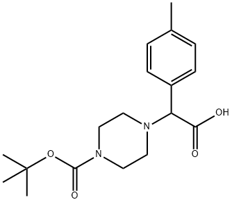 2-(4-BOC-PIPERAZINYL)-2-(4-METHYLPHENYL)ACETIC ACID Structure