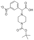 2-(4-BOC-PIPERAZINYL)-2-(3-NITRO-PHENYL)ACETIC ACID 구조식 이미지