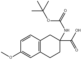 2-BOC-AMINO-6-METHOXY-1,2,3,4-TETRAHYDRO-NAPHTHALENE-2-CARBOXYLIC ACID Structure