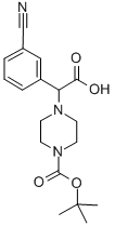 2-(4-BOC-PIPERAZINYL)-2-(3-CYANO-PHENYL)ACETIC ACID Structure