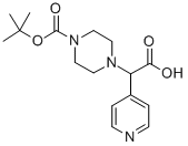 1-BOC-4-(카르복시-피리딘-4-일-메틸)-피페라진 구조식 이미지