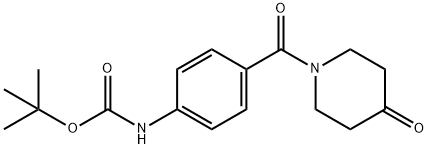 N-BOC-4-(4-OXO-PIPERIDINE-1-CARBONYL)아닐린 구조식 이미지