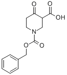 4-옥소-피페리딘-1,3-디카르복실산1-벤질에스테르 구조식 이미지