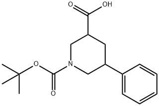 5-PHENYL-PIPERIDINE-1,3-DICARBOXYLICACID1-TERT-BUTYL에스테르 구조식 이미지