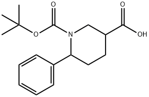 6-PHENYL-PIPERIDINE-1,3-DICARBOXYLIC ACID 1-TERT-BUTYL ESTER Structure