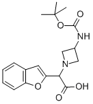 BENZOFURAN-2-YL-(3-N-BOC-AMINO-AZETIDIN-1-YL)-ACETIC ACID Structure