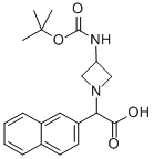 (3-BOC-AMINO-AZETIDIN-1-YL)-NAPHTHALEN-2-YL-ACETIC ACID Structure