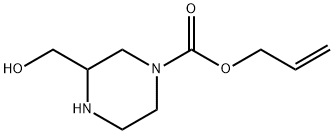 3-HYDROXYMETHYL-PIPERAZINE-1-CARBOXYLIC ACID ALLYL ESTER Structure