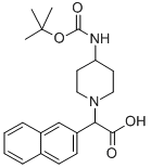(4-BOC-AMINO-PIPERIDIN-1-YL)-NAPHTHALEN-2-YL-ACETIC ACID Structure