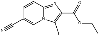 6-CYANO-3-IODO-IMIDAZO[1,2-A]PYRIDINE-2-CARBOXYLIC ACID ETHYL ESTER Structure