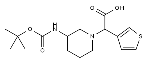 (3-BOC-AMINO-PIPERIDIN-1-YL)-THIOPHEN-3-YL-ACETIC ACID Structure