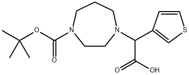 1-BOC-4-(CARBOXY-THIOPHEN-3-YL-METHYL)-[1,4]DIAZEPANE 구조식 이미지