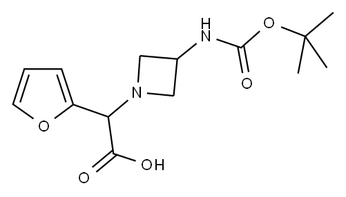 (3-TERT-BUTOXYCARBONYLAMINO-AZETIDIN-1-YL)-FURAN-2-YL-ACETIC ACID Structure