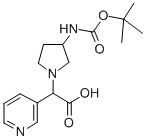 (3-BOC-AMINO-PYRROLIDIN-1-YL)-PYRIDIN-3-YL-ACETIC ACID Structure