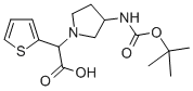 (3-BOC-AMINO-PYRROLIDIN-1-YL)-THIOPHEN-2-YL-ACETIC ACID 구조식 이미지