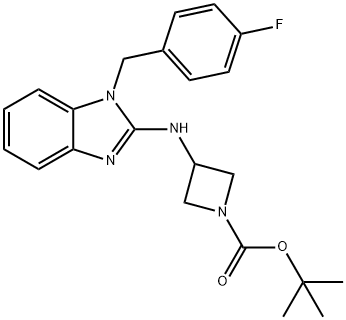 1-BOC-3-[1-(4-FLUORO-BENZYL)-1H-BENZOIMIDAZOL-2-YLAMINO]-AZETIDINE 구조식 이미지